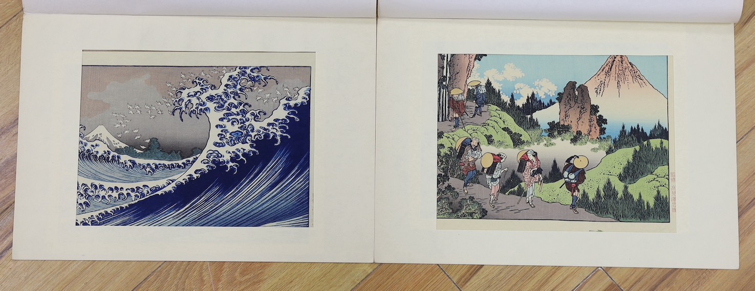 After Hokusai, woodblock print, 'The Great Wave off Kanagawa' , 20 x 27cm, unframed, in presentation folder